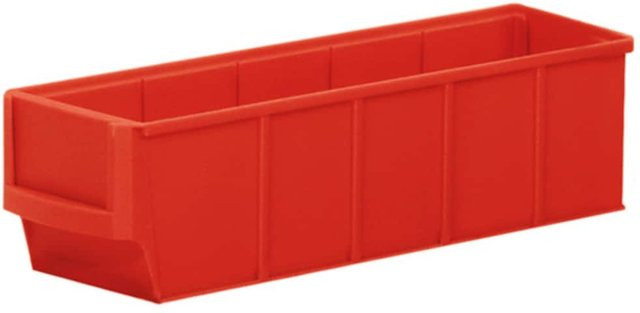 BRB Regalkästen, rot, 24 Stück, B: 9,1 cm, H: 3,0 cm, T: 9,1 cm - Bild 1