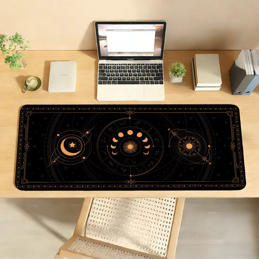 Art C Celestial Oracle Mauspad in Schwarz, rutschfeste Gamer-Computermatte für Schreibtisch und Laptop - Bild 3