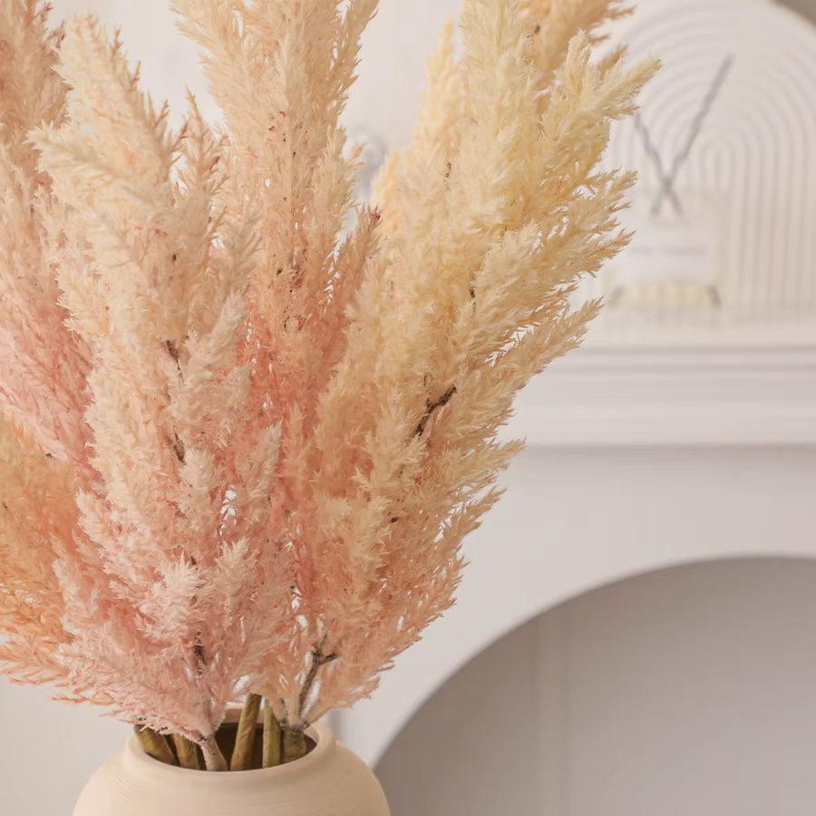 XIYA FLOWER Künstliches Pampasgras in Beige und Braun für die Boho-Inneneinrichtung als dekoratives Schilfrohrgras für Bodenvasen und Tischdekoration - Bild 3