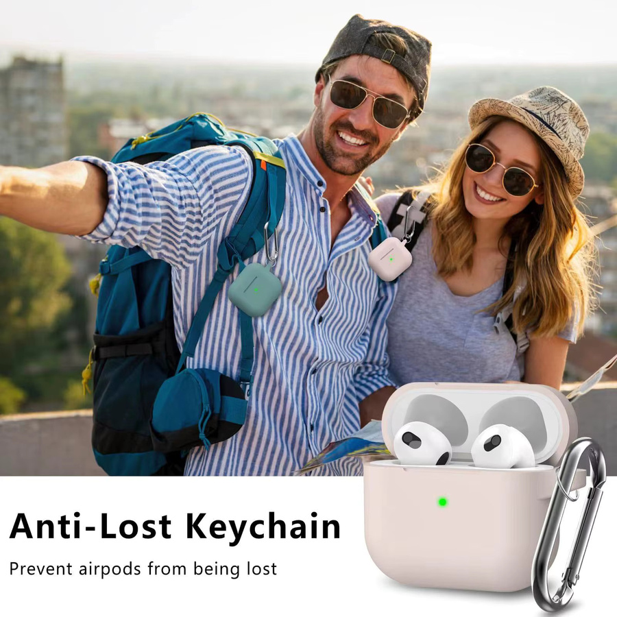 Silikon Schutzhülle für Apple AirPods Pro 1. und 2. Generation inklusive Reinigungsset in Schwarz - Bild 3