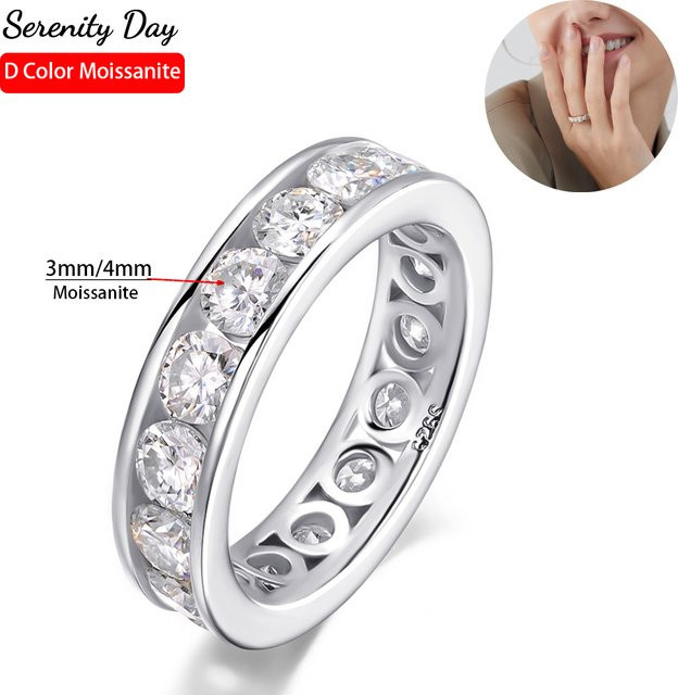Serenity Day Ring, 925 Silber, Moissanit, Unisex - Bild 1