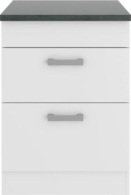 OPTIFIT Oslo214 Küchen-Unterschrank in Weiß mit Feinstruktur und modernem Design, Breite: 60 cm - Bild 1