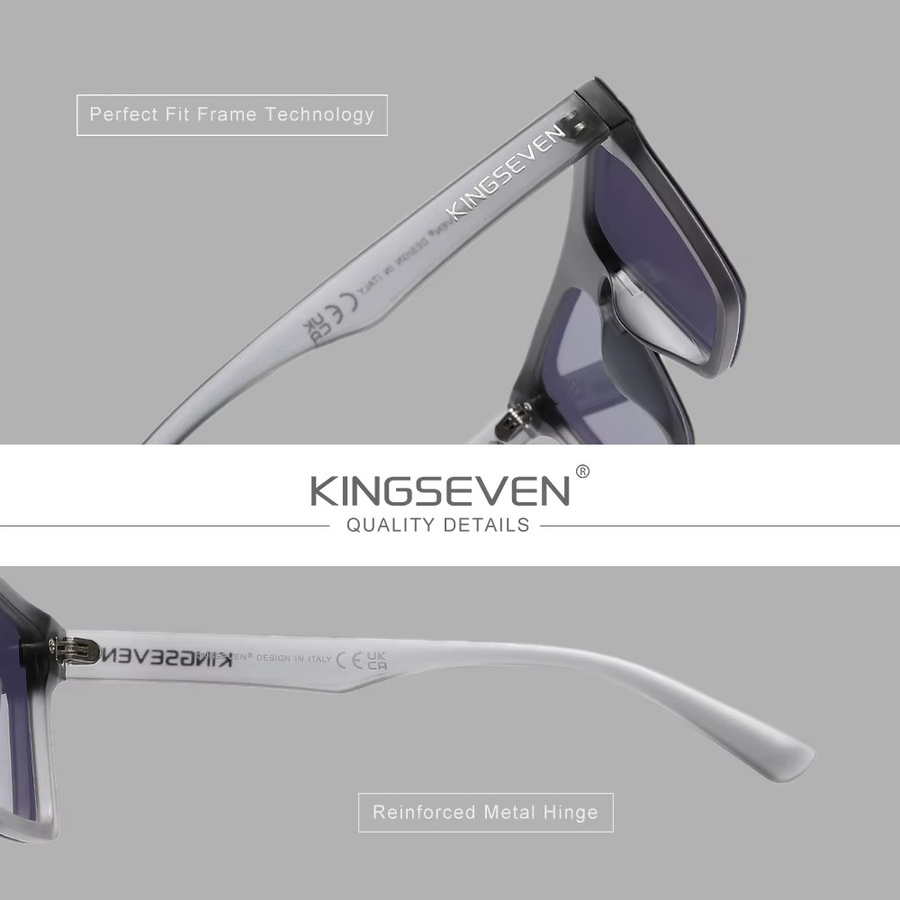 KINGSEVEN Outdoor-Sonnenbrille, randlos, polarisiert, Unisex - Bild 3