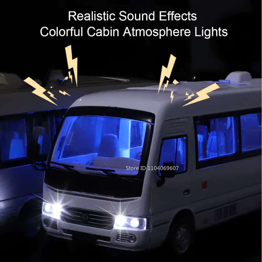 RMZ city Bus, Modellauto, 1:24, Metall, mit Licht und Sound - Bild 3