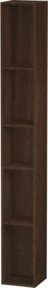 Duravit L-Cube Regalelement mit 5 Fächern, Nussbaum gebürstet, Braun, B: 18 cm, T: 18 cm, H: 140 cm - Bild 1