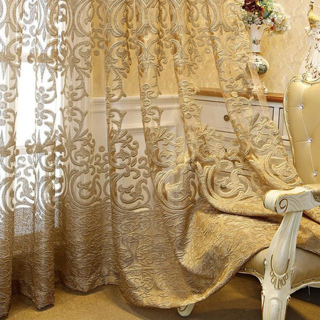 LIngzhi Vorhang mit Ösen in Gold, Blackout, modern und einfach, Breite: 100 cm, Höhe: 250 cm