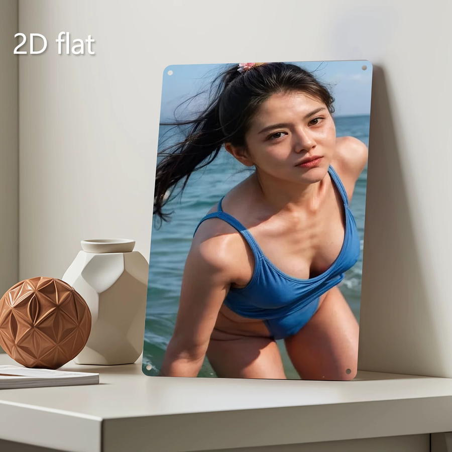 CIFBUY Vintage Bikini Pool Party Blechschild – Retro Metallwandkunst für deine Strandbar-Dekoration in Mehrfarbig - Bild 3