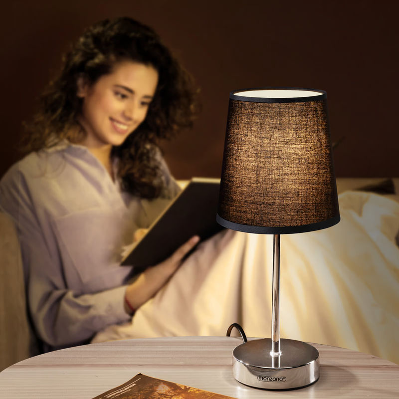 monzana Tischlampe Lumière 2er-Set Anthrazit, B/T/H: 32 x 13 x 13 cm - Bild 3
