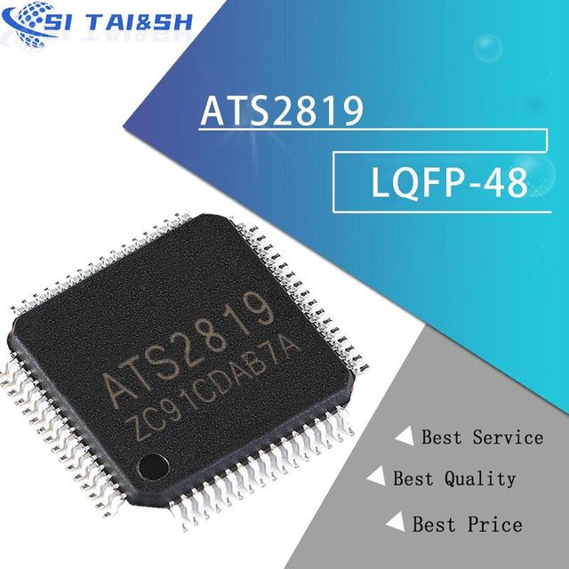 Si Tai&SH ATS2819 Bluetooth Audio Chip IC im LQFP-48 Paket, Schwarz - Bild 1