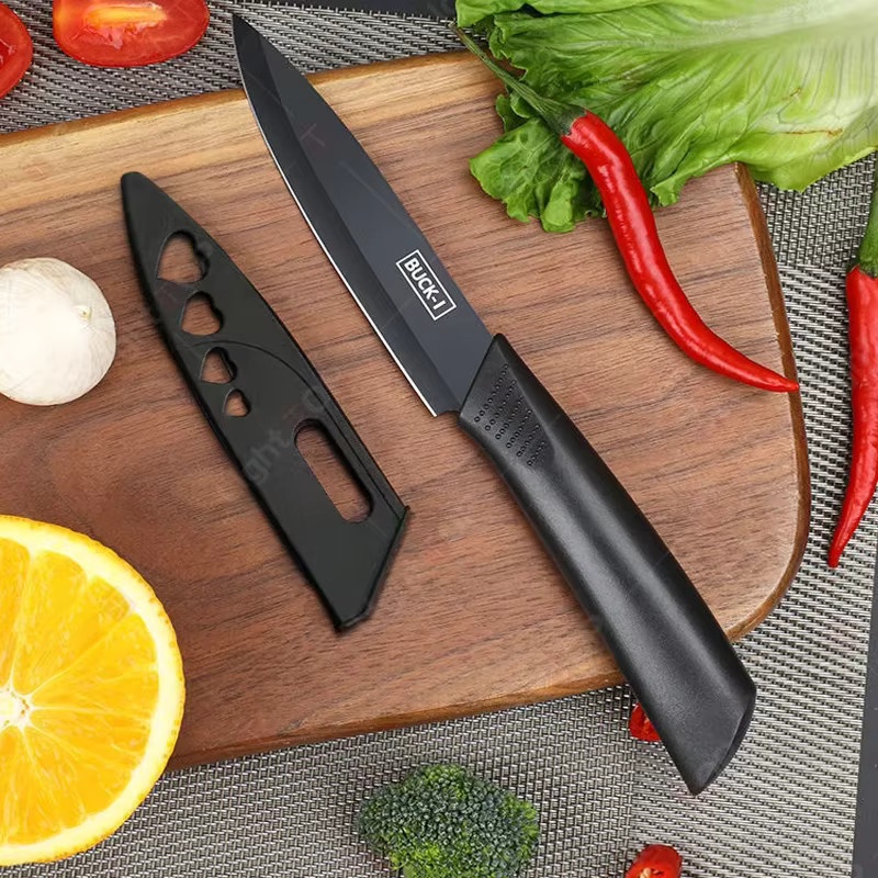 WXCOO Küchenmesser-Set aus Edelstahl in Schwarz für Obst und Gemüse - Bild 3