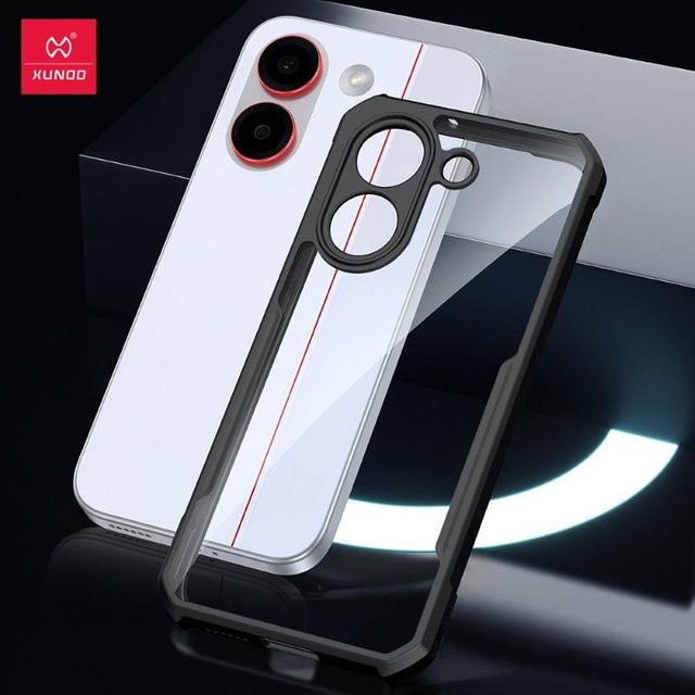 XUNDD Stoßfeste Schutzhülle für Xiaomi POCO X8 Pro in Transparent mit Kamera-Schutz und Airbags aus PC und TPU - Bild 1