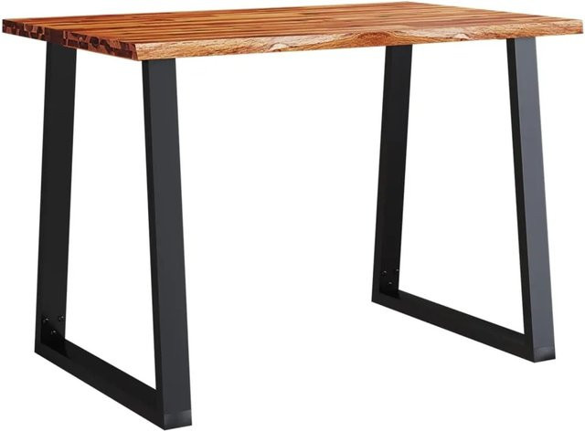 vidaXL Esstisch aus Akazien-Massivholz mit Baumkante in Braun, B/T/H: 110 x 70 x 75 cm - Bild 1