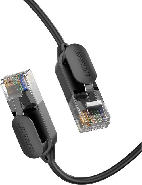 UGREEN NW122 Netzwerkkabel Cat6A UTP Ethernet LAN Schwarz, Länge: 1 m - Bild 1