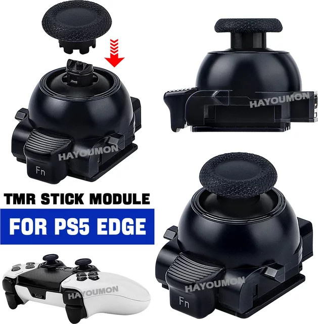HeroAngel TMR Stick-Modul Ersatzset für PS5 Edge DSE EDGE Wireless Controller, Schwarz - Bild 1