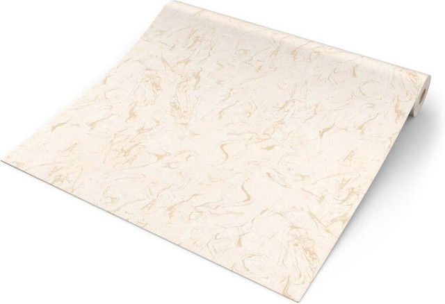 UGEPA Papiertapete beige abstrakt modern mit Satin-Glanz B/L: 53 x 1005 cm - Bild 1