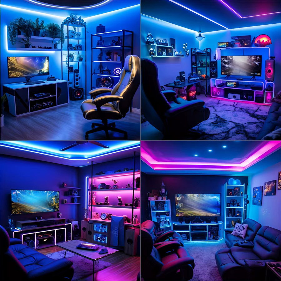 Mikenoon RGB LED-Lichtstreifen 24V mit Musik-Synchronisation und App-Steuerung, Multicolour SMD LED-Band für Schlafzimmer und Partydekoration - Bild 5