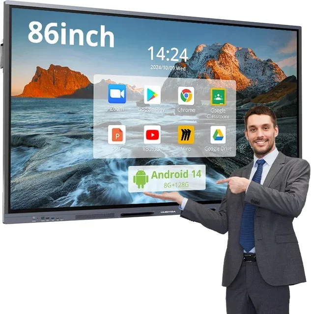 Interaktives Smart Whiteboard LED Display mit Touchscreen in Weiß - Bild 1