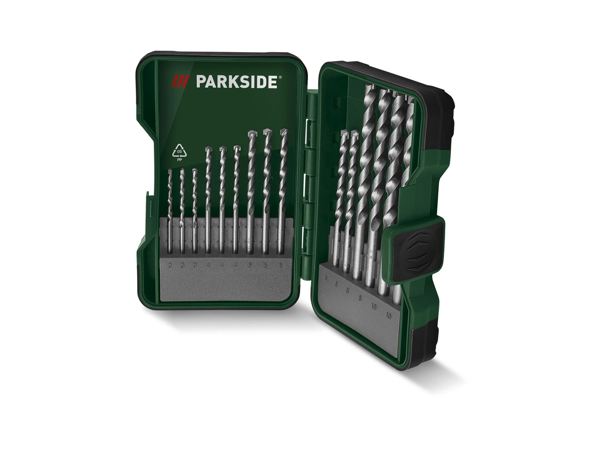 Parkside Bohrer- und Bit-Set PBB 4B2 mit 15-teiligem Steinbohrer-Set aus Stahl und Hartmetallspitzen - Bild 2