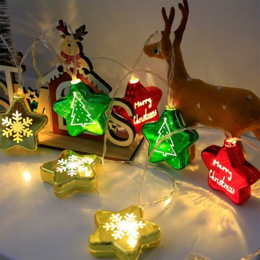 Peach Forest LED Stern Fee Lichterkette mit 10 oder 20 LEDs in Multicolour für Weihnachtsbaum, Party und Hochzeit, batteriebetrieben - Bild 4