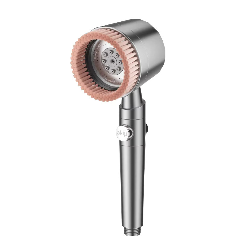 JIANGZILIU 5-Modus Rundes Massageduschkopf Hochdruck Handbrause mit Filterelement und verstellbarem Sprühkopf - Bild 4