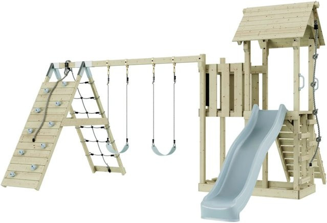OutdoorToys Spielturm Roskilde mit Kinderschaukel in Eisblau - Bild 1