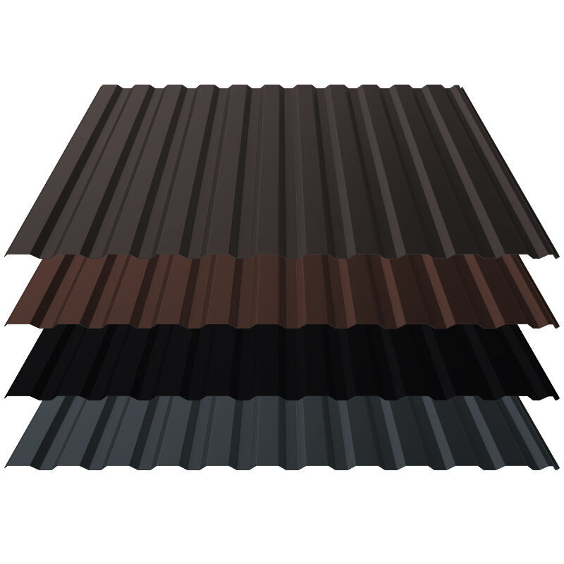 Trapezblech T14+ Dach aus Stahl von Blachotrapez GmbH in Schwarz mit 0,50 mm Materialstärke und 35 µm Matt Innova Beschichtung - Bild 1
