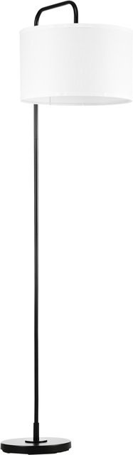 HOMCOM Moderne Stehlampe aus Metall und Stoff in Schwarz und Weiß für Wohnzimmer, Schlafzimmer oder Home Office, B/T/H: 64 x 38 x 163,5 cm - Bild 1