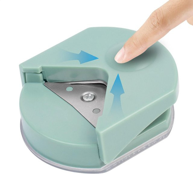 Papierhandwerk Multifunktionaler Tragbarer Foto-Eckenstanzer für PVC-Filme und Karten in Grün - Bild 1