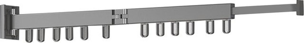 KONNWEI Wäscheständer aus Aluminiumlegierung, einziehbar und wandmontiert, grau