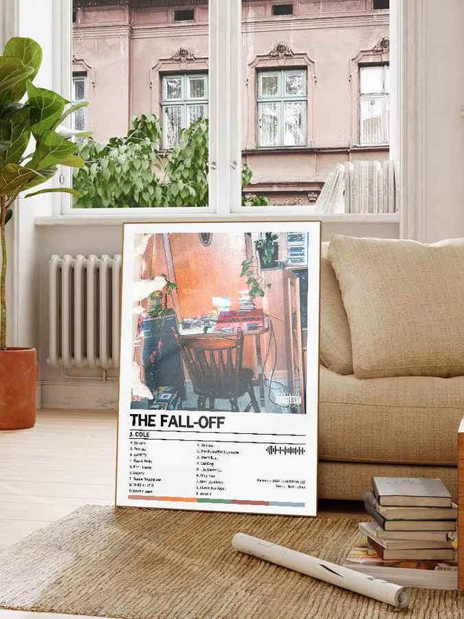 J Cole The Fall-Off Poster Album-Cover Wanddeko aus wasserfestem Papier in Mehrfarbig - Bild 3