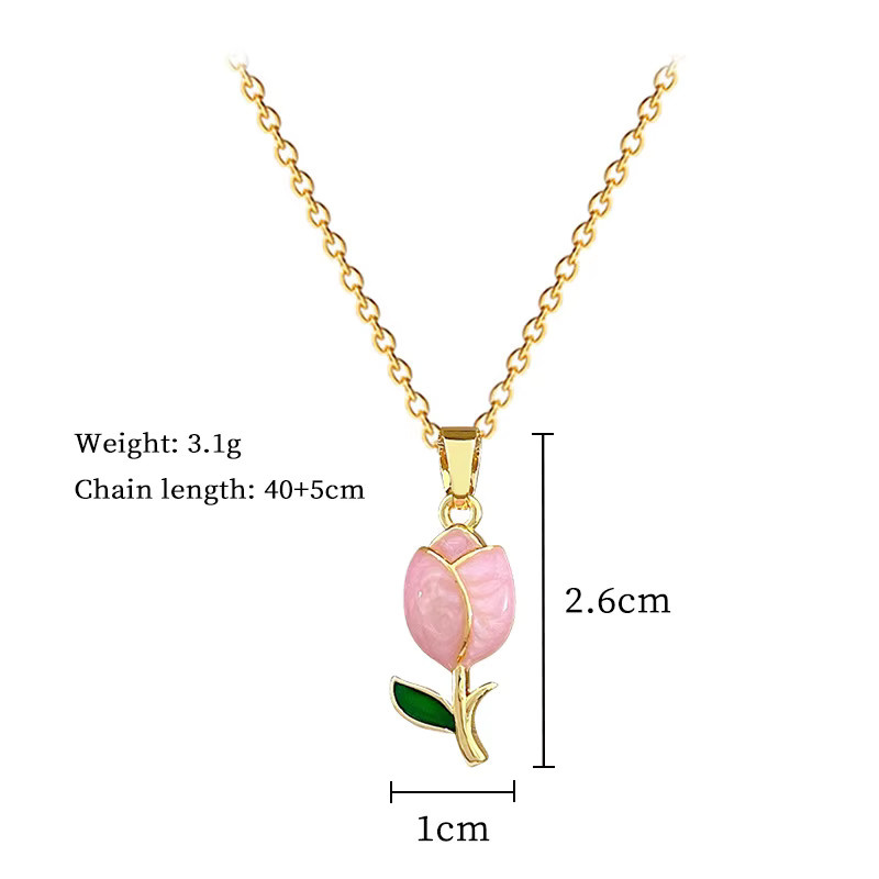 ZAKOL Schmuck-Set Edelstahl, Halskette, Ohrringe, Tulpenblüten-Anhänger, Damen - Bild 3