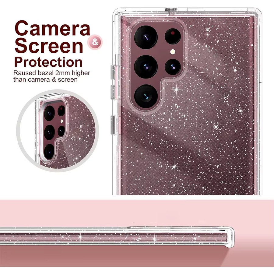 Transparente Glitzer-Handyhülle für Samsung Galaxy Modelle - Bild 4