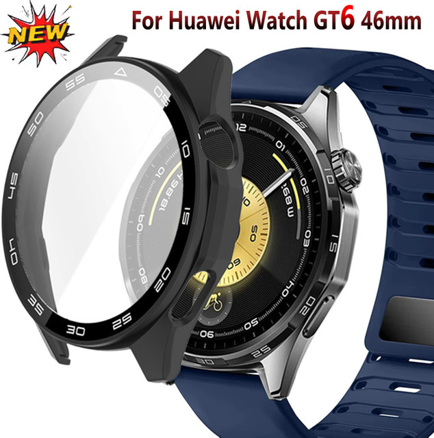 Glas Schutzhülle für Huawei Uhr GT6 46mm, transparent - Bild 1