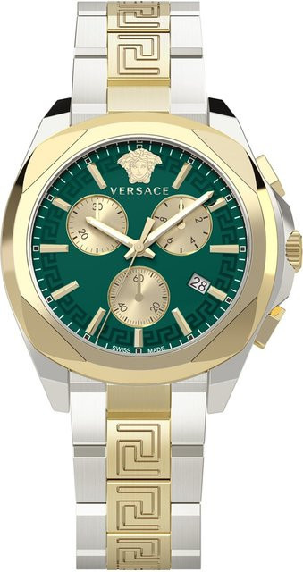 Versace Chronograph, Damenuhr, Edelstahl, Quarz, 40 mm, Schwarz, 5 ATM - Bild 1
