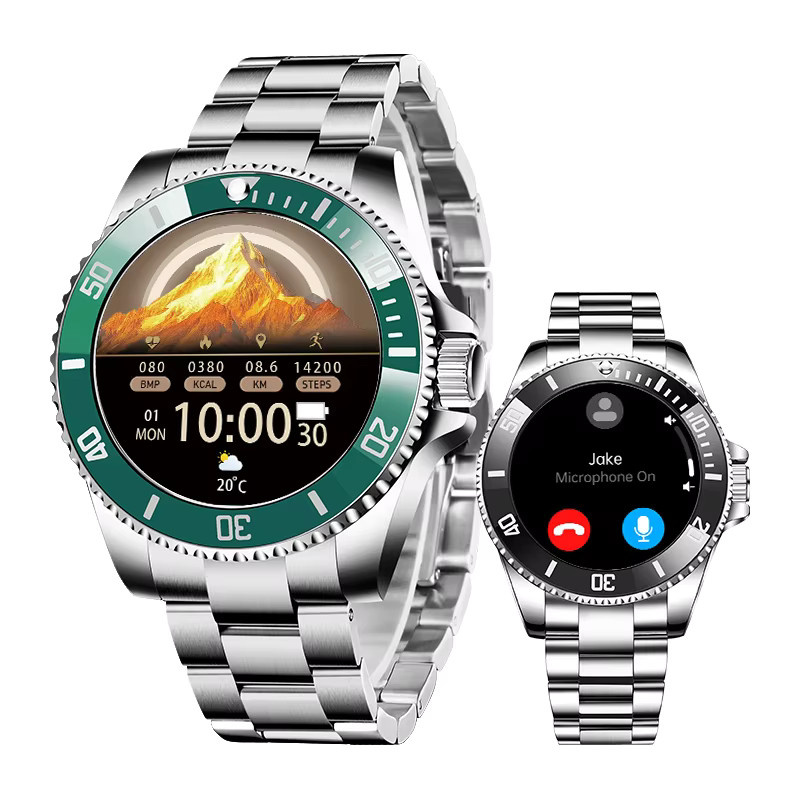 LIGE Smartwatch für Herren aus Vollstahl mit Bluetooth-Anruffunktion, Sprachassistent und Sport- sowie Schlafmonitor, kompatibel mit Android und iOS, Farbe: Silber/Blau - Bild 7