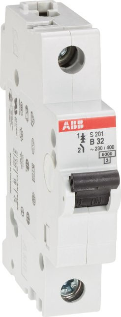 ABB Sicherungsautomat S201-B32 MCB 1-polig B 32 A in Weiß - Bild 1