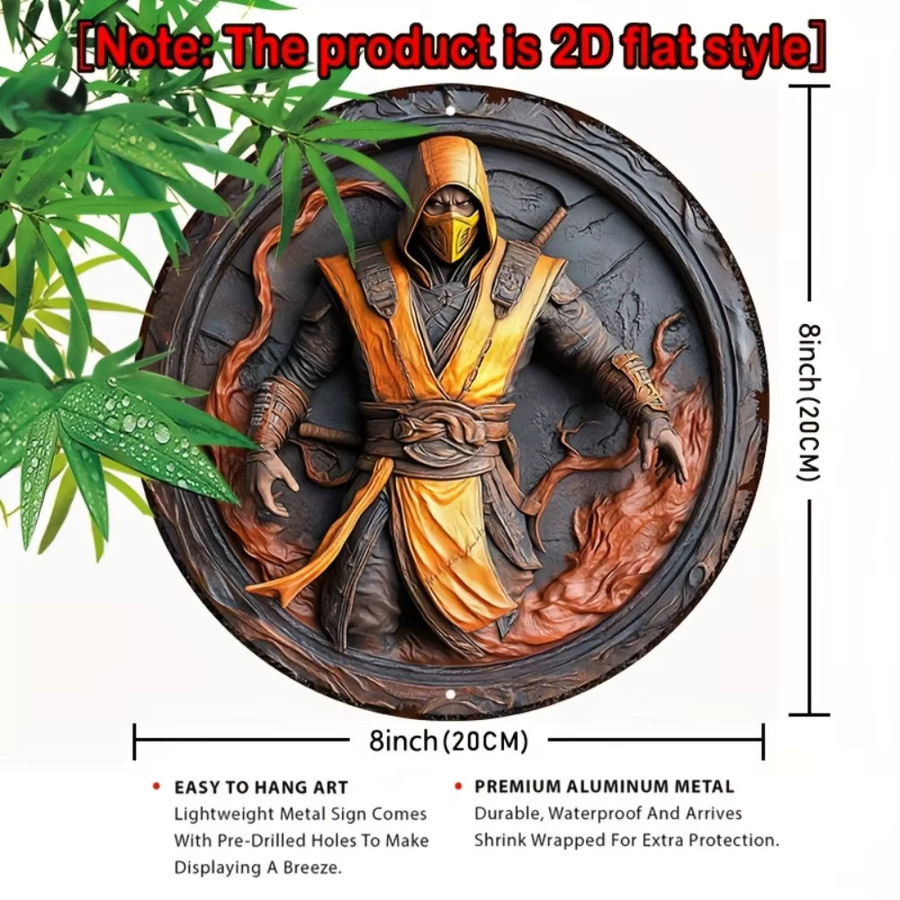 Rundes Metallschild CIFBUY im Vintage-Kampfdesign als Wanddekoration, Mehrfarbig, Durchmesser: 20 cm - Bild 2