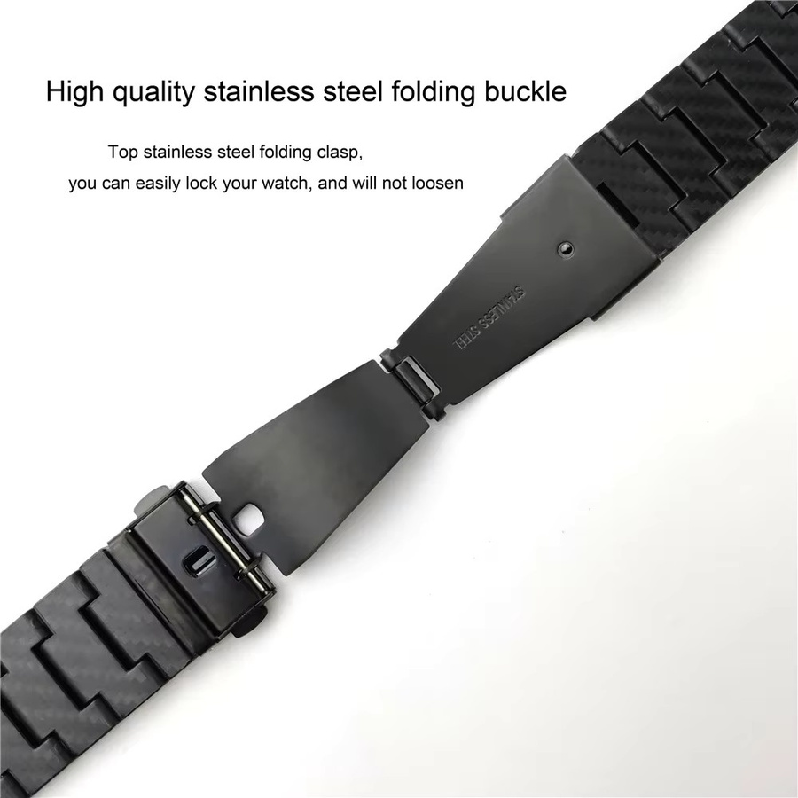 jansin Uhrenarmband Magnetarmband, Kohlefaser, Edelstahl, Schwarz, Unisex - Bild 2