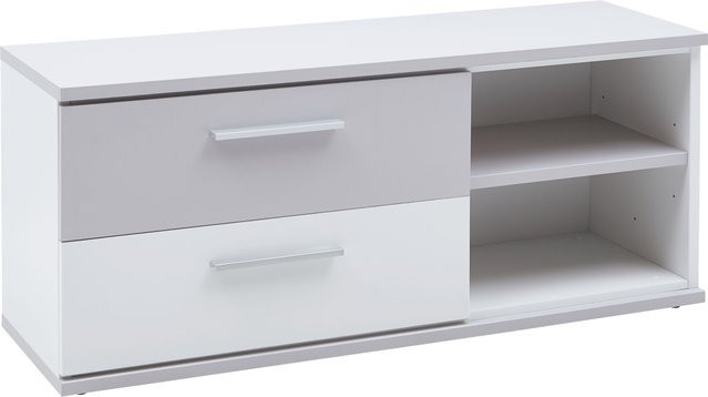 Sideboard New York modern in Weiß und Sandgrau B/H/T: 117 x 36,5 x 36,5 cm - Bild 1