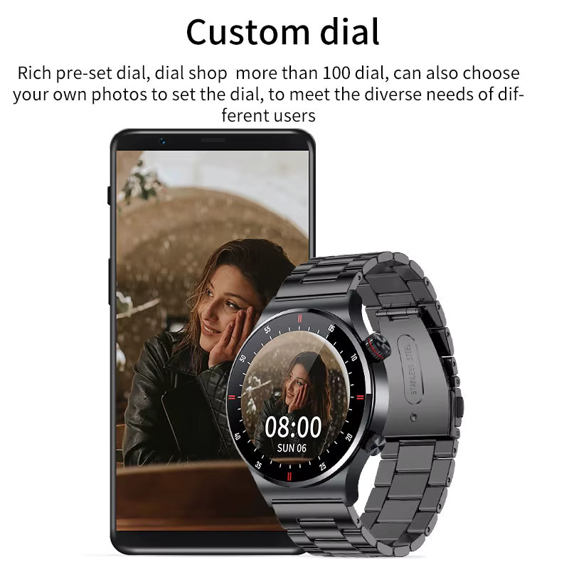 LIGE Smartwatch für Männer mit EKG, PPG, Bluetooth Anruf, NFC und Wasserdichtigkeit in Schwarz oder Grau für iOS und Android - Bild 4