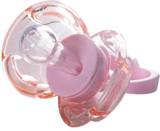 MARKET-2 Baby Schnuller mit automatisch schließendem Staubschutzdeckel aus Silikon und PP, BPA-frei, transparent, rund - Bild 1