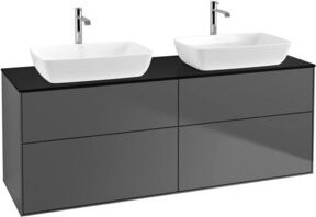 V&B Waschtischunterschrank Finion mit Wandbeleuchtung, Anthrazit matt, B: 160 cm, T: 60 cm, H: 50,1 cm - Bild 1