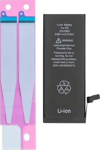 WECELL Ersatzakku für Apple iPhone 6 in Schwarz mit 1810 mAh - Bild 1