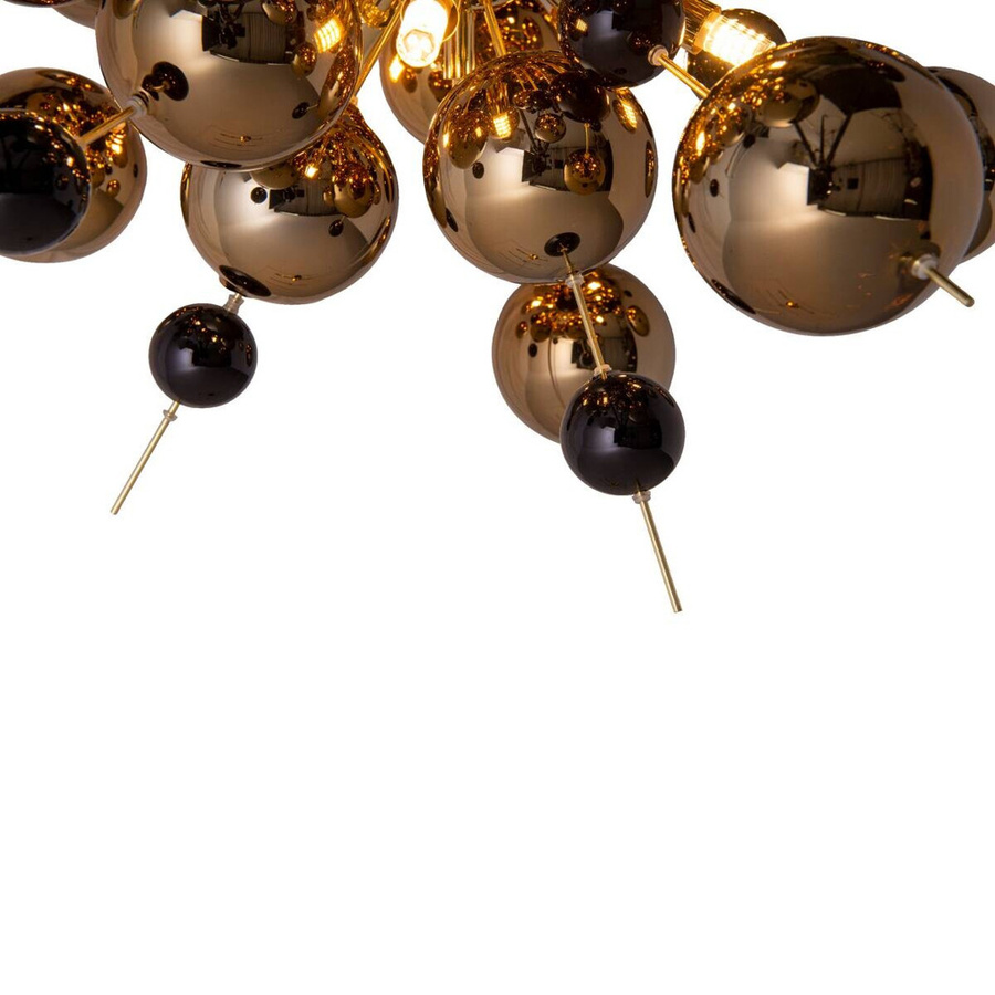 Näve Pendelleuchte Explosion in Gold mit Glas und Metall, B/H/T: 65 x 150 x 65 cm - Bild 3
