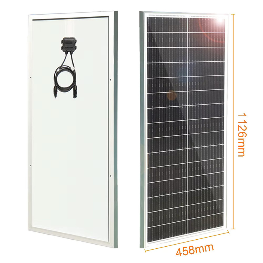 xinpuguang Solarpanel 12V Mono Zelle mit gehärtetem Glas und Aluminiumrahmen für Camper, Boot und Zuhause, 300W oder 150W, Farben: Silber/Schwarz - Bild 3
