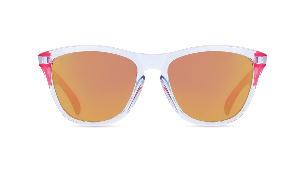 Oakley OO9013 Frogskins Sonnenbrille, Vollrand, Quadratisch, Kunststoff, Weiß, Pink, Herren - Bild 1