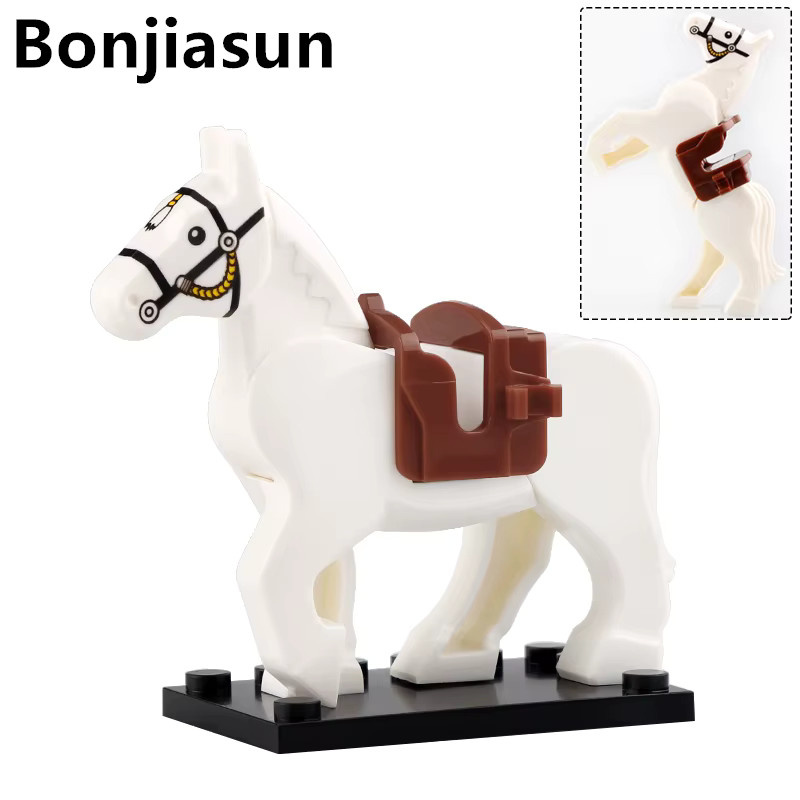 cyicjinbao Mittelalterliche Militärische Krieg Pferd Bausteine, Actionfiguren Zubehör, Ritter - Bild 2