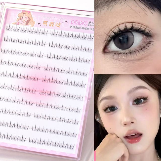 C-Curl-Wimpern, 5 mm, schwarz, transparentes Band, natürlich - Bild 1