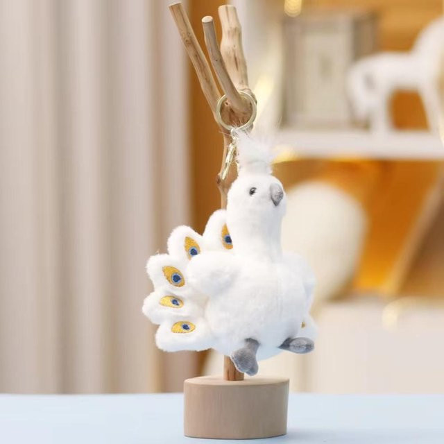 Linyi toy Pfauenpuppe Plüsch Schlüsselanhänger, weiß, Kinder - Bild 1