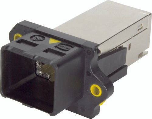 HARTING Wanddurchführung aus Kunststoff, Farbe: Schwarz, Gesamtpolzahl: 8 - Bild 1